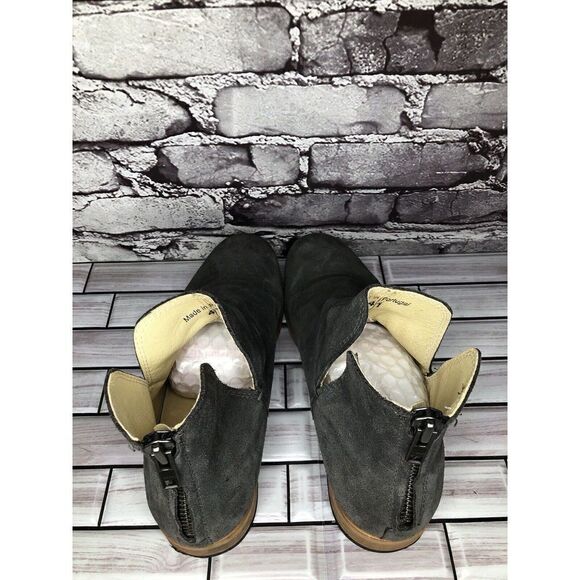 Shoe The Bear Dark Grey Suede Casual Back Zip Heel Boots Women Sz 41EU/10.5M US - Picture 10 of 16